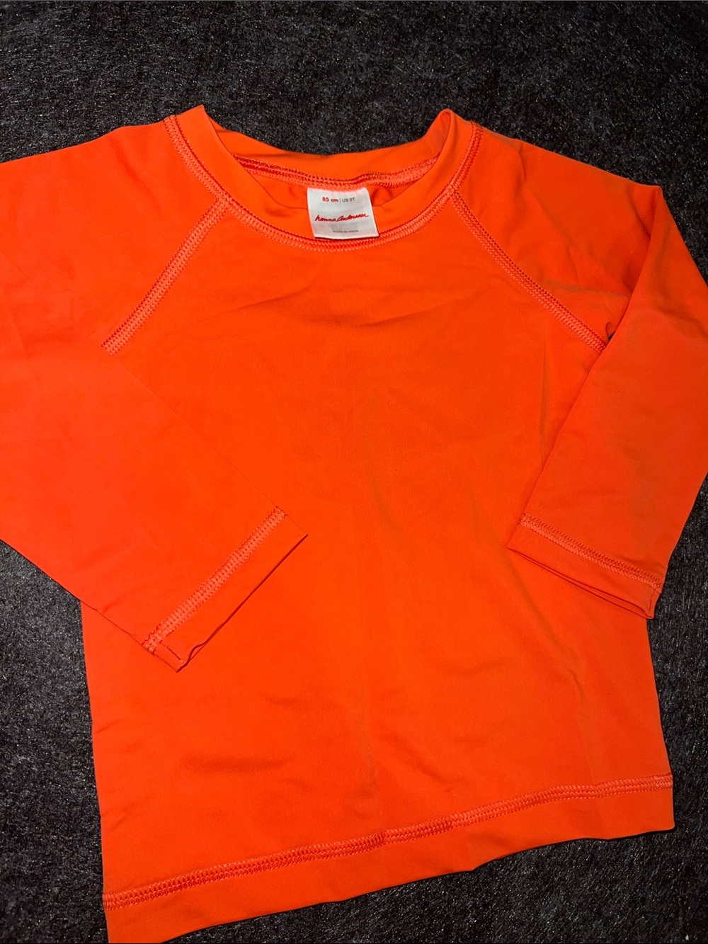 Hannah Anderson Bright Orange Long Sleeve swim Rashguard
